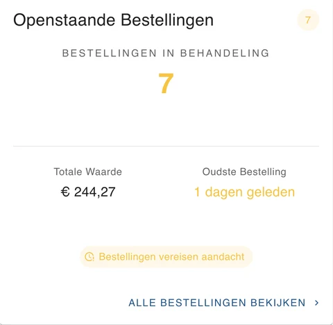 Openstaande Bestellingen