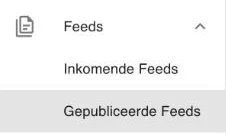 Feeds in het menu