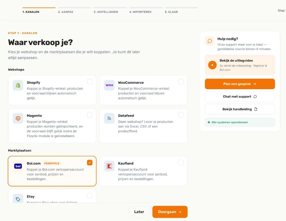 De stap Kanalen