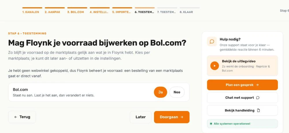 De vraag Mag Floynk je voorraad bijwerken op Bol.com?