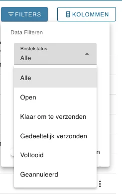 Het statusfilter