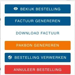 De acties van één bestelling