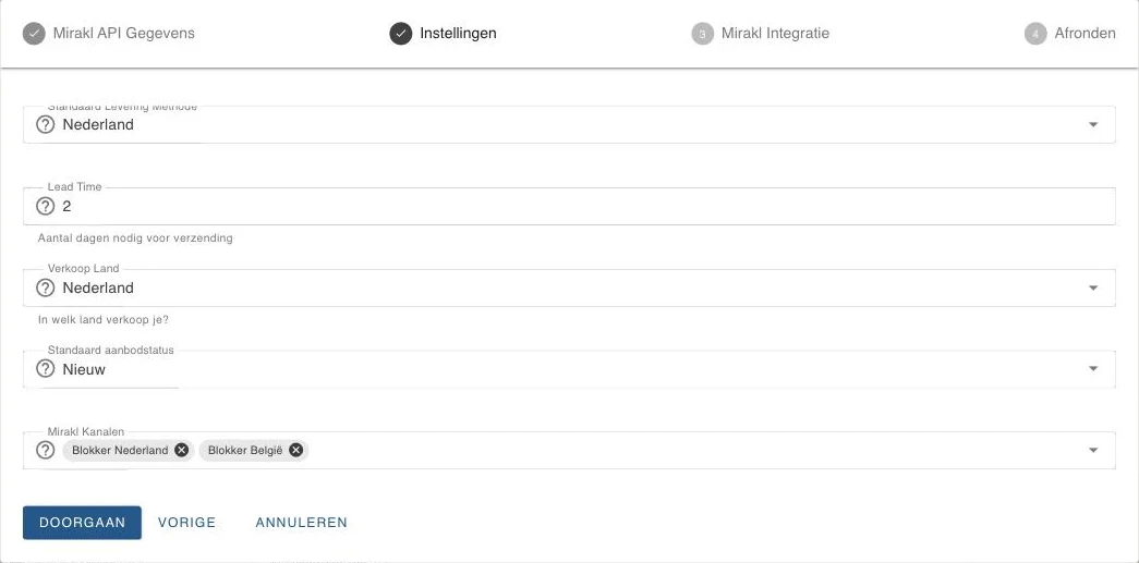 Stap 2 met de standaarden voor aanbod
