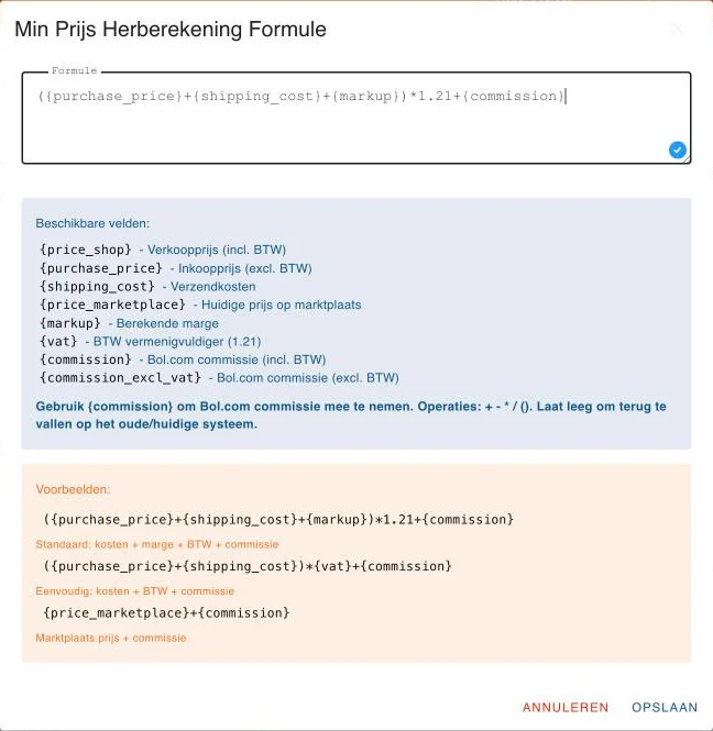 De formule-editor
