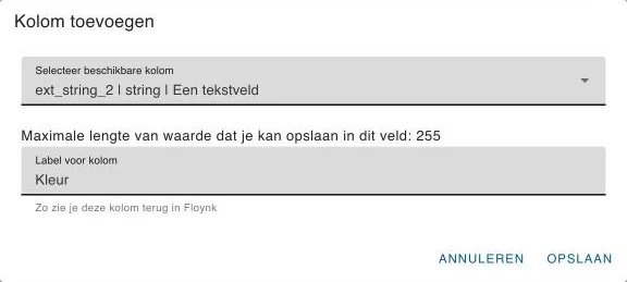 Een kolom toevoegen