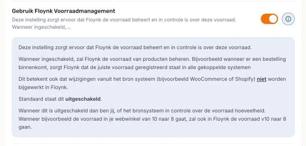 Een rij met de volledige helptekst geopend
