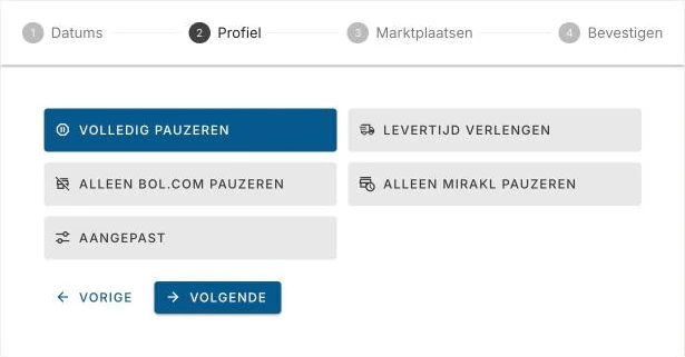 Stap 2: een profiel kiezen